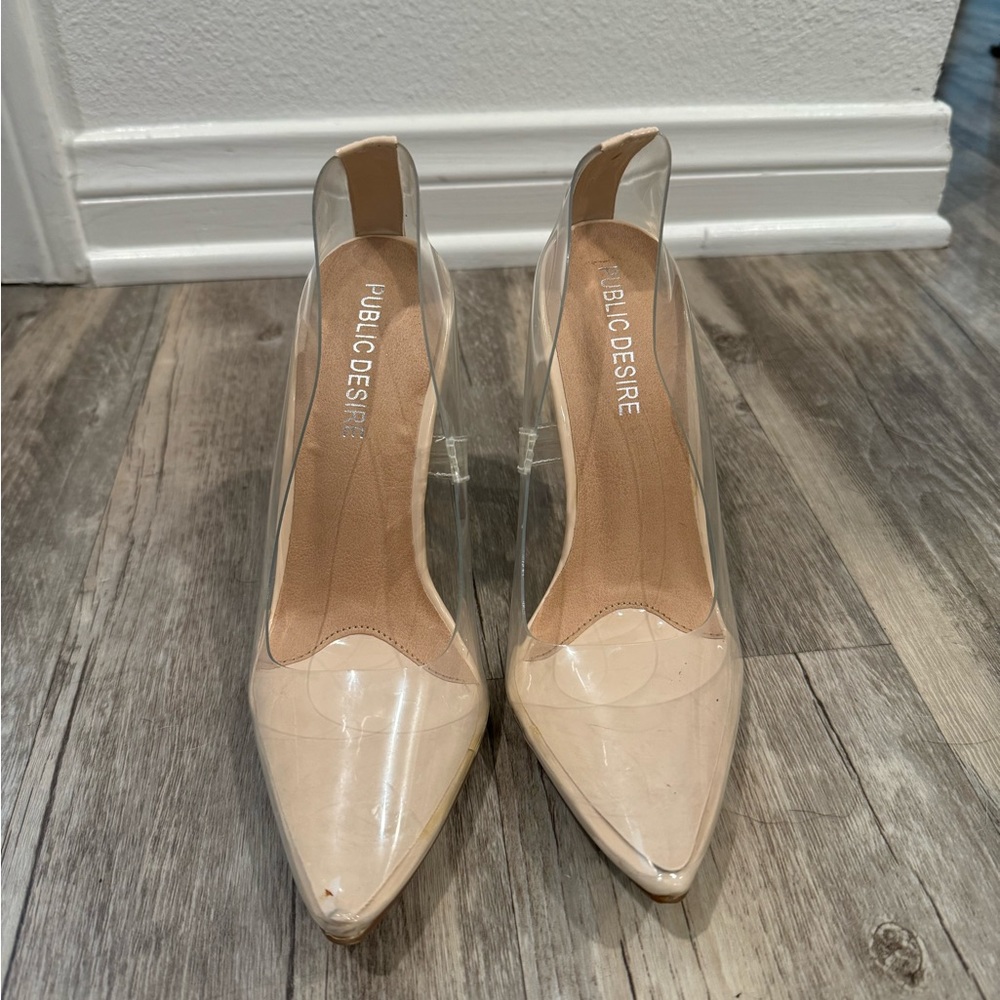 Clear heels